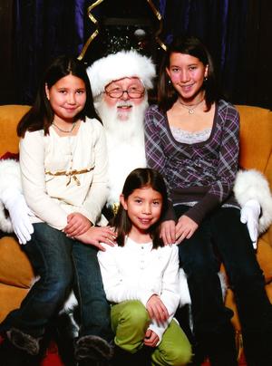 Girls with Santa
